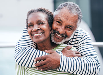 Photo of a man and woman smiling. Link to Life Stage Gift Planner Ages 60-70 Situations.